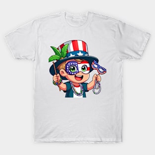 A Whimsical Tribute to American Culture in Cartoon Style T-Shirt T-Shirt